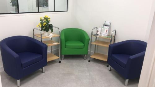 Practice waiting area